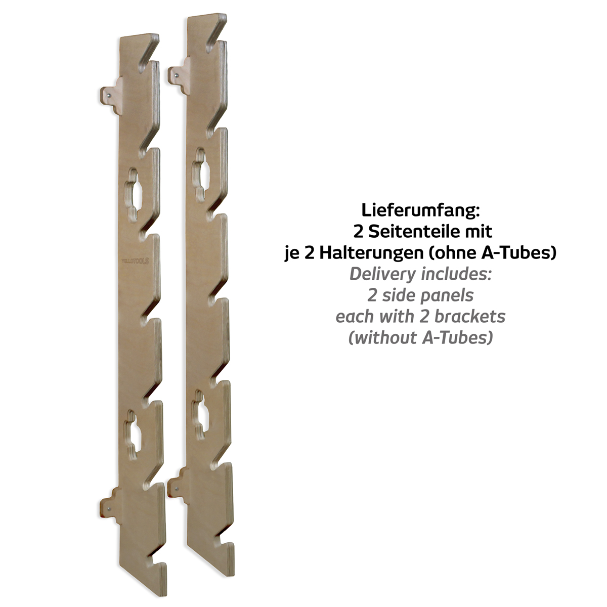 Yellotools CosyRack Tube | Folienrollenregal zur Wandmontage Lieferumfang