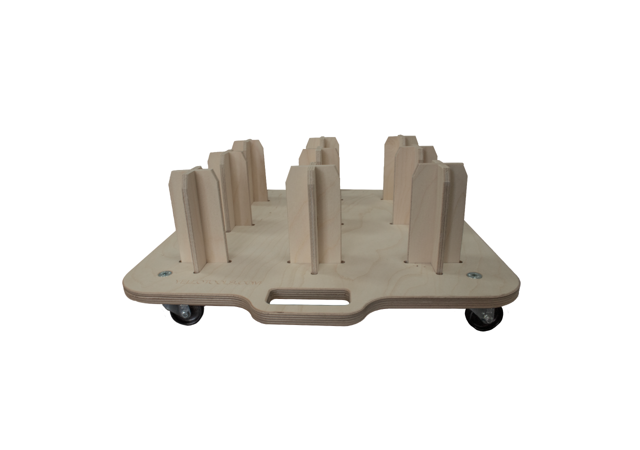 Yellotools Twister 3" | Seitenansicht mobiler Folienrollenhalter | Werbetechniker