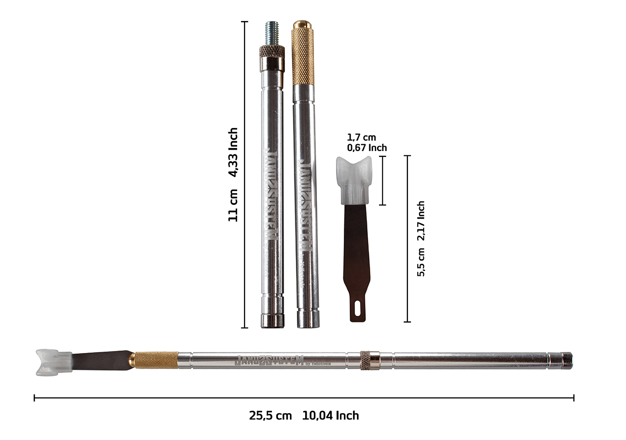 Yellotools TapeTrakor | Precise work in hard-to-reach areas | Dimensions