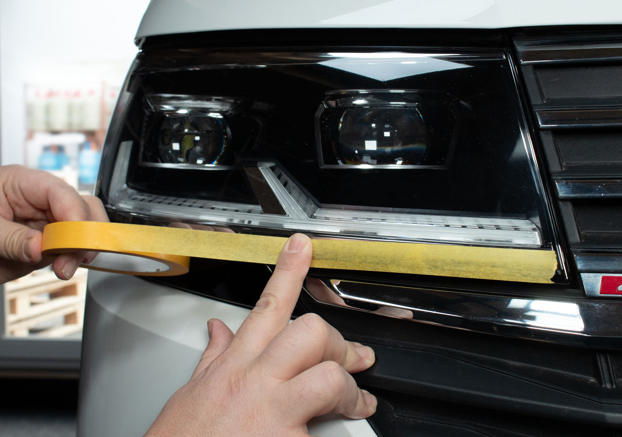 Yellotools YelloWashi 18 mm Breite Anwendung Car Wrapping