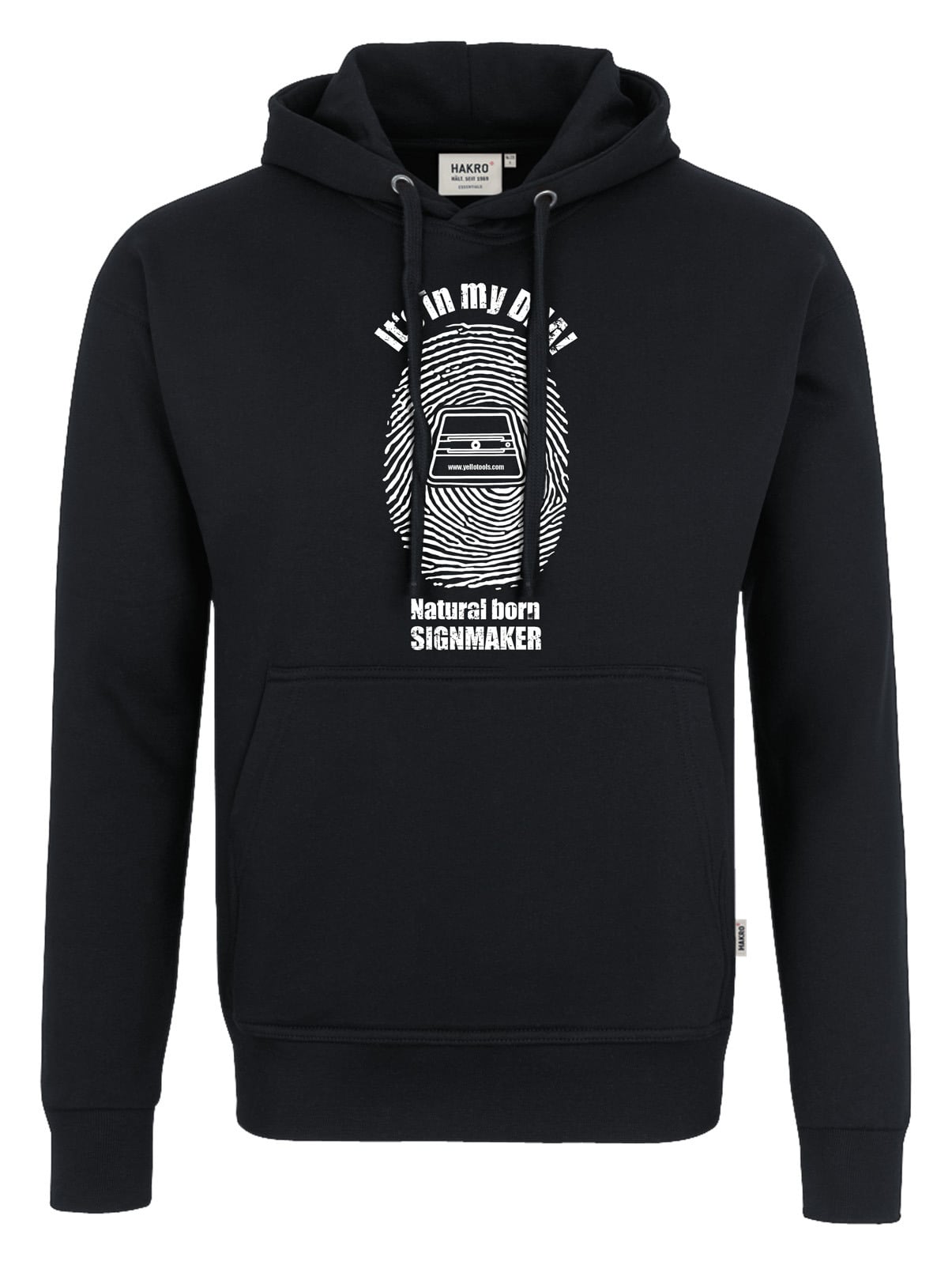 Yellotools hooded sweatshirt with front print "DNA"