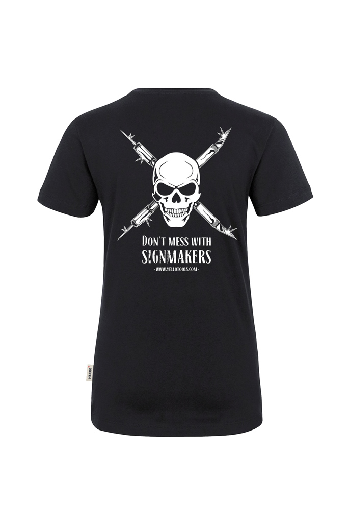 Yellotools Damen T-Shirt mit Motiv CrossSkull hinten