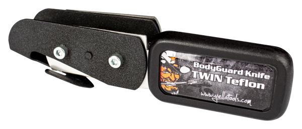 Yellotools BodyGuardKnife Twin Teflon | Folienschneider mit Teflon-Gleitfüßen