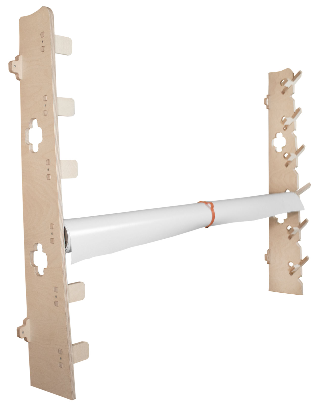 Yellotools CosyRack EasyReach L | Wandregal zur Folienlagerung Seitenansicht