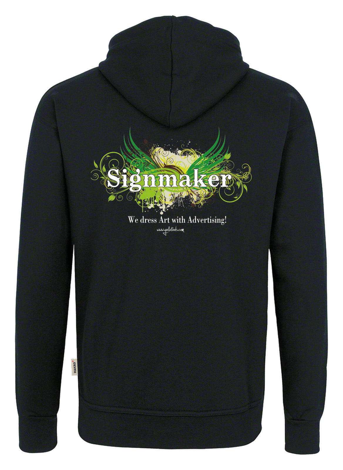 Yellotools Kapuzen-Sweatshirt mit Rückenmotiv "GreenWings"