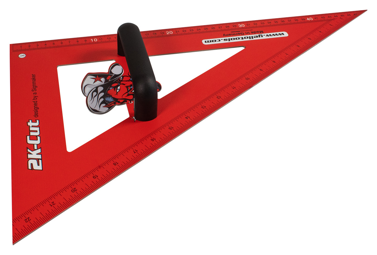 Yellotools 2K-Cut | stainless steel cutting ruler for signmakers