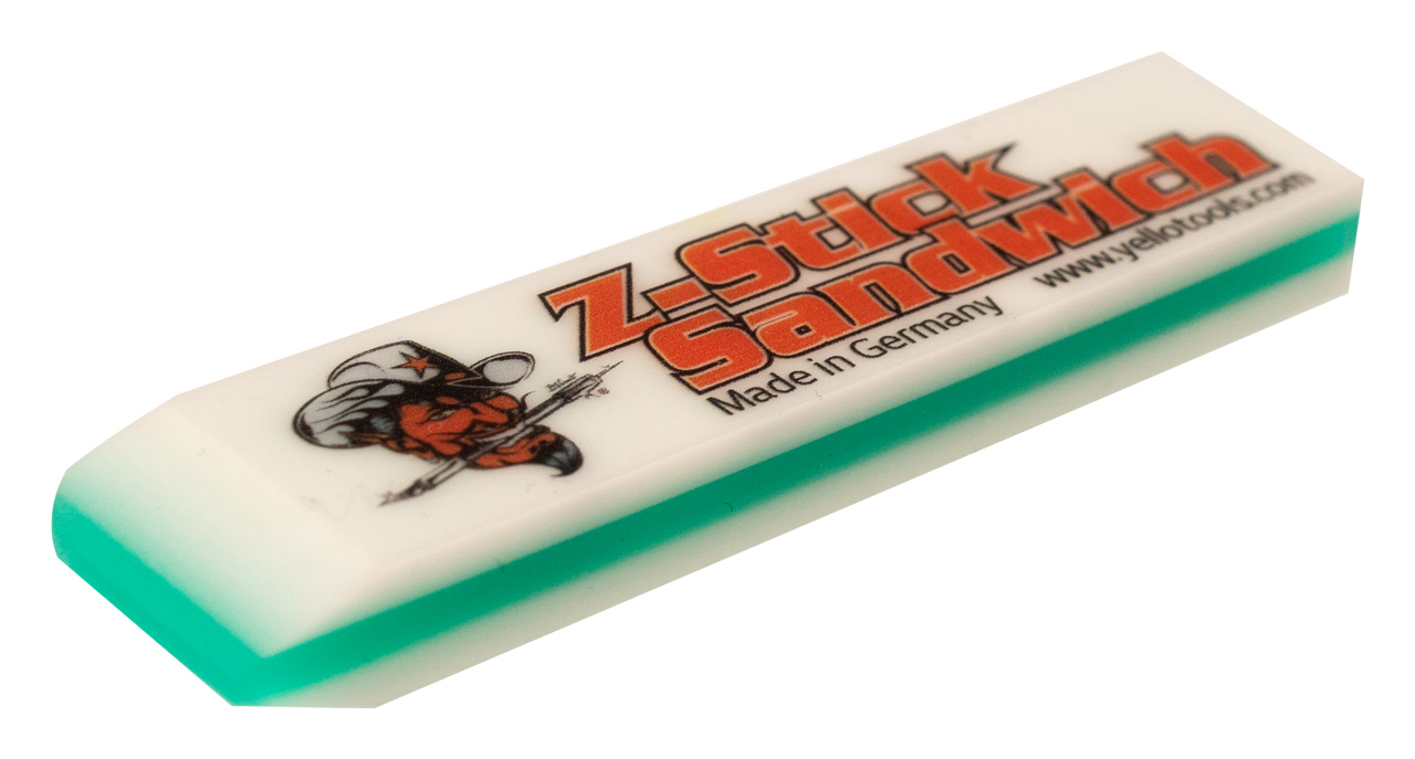 Yellotools Z-Stick Sandwich | Mini Squeegee for paint protection film applications side view