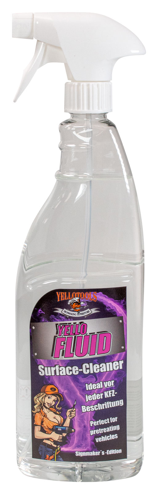 Yellotools YelloFluid SurfaceCleaner | 1 Liter Spray Bottle Surface Cleaner for Car Wrapping