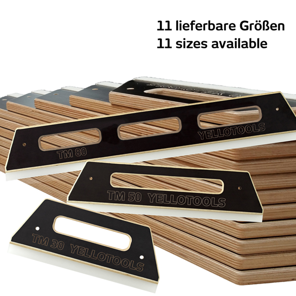 TimberMaxx LipMicro Größen Holzrakel mit Gummilippe