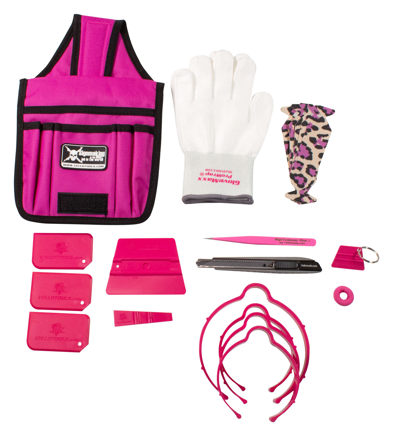 YelloBabe Set Pink | Werkzeug Set für Werbetechniker | Yellotools