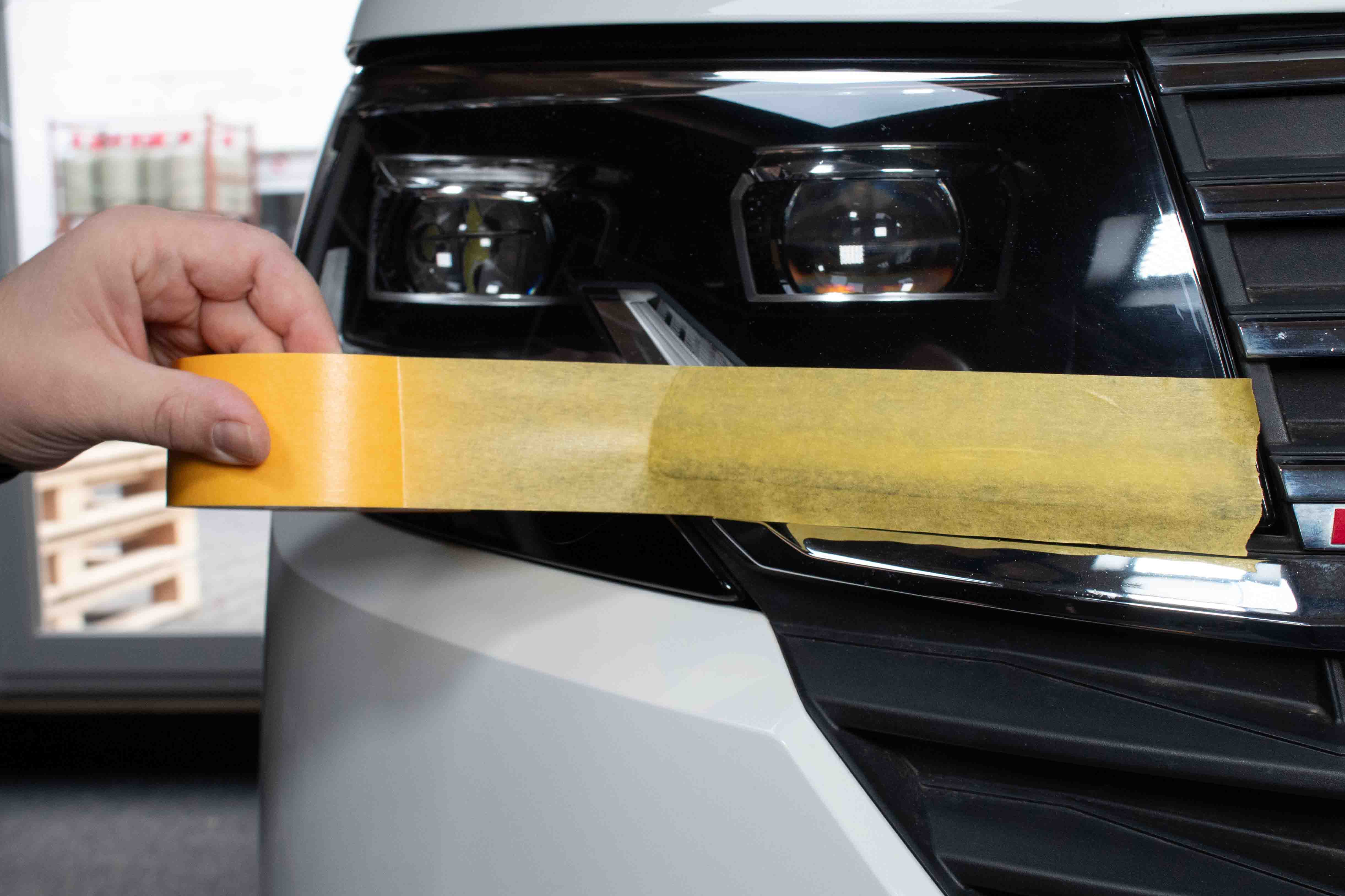 Yellotools YelloWashi 50 mm Breite Anwendung Car Wrapping