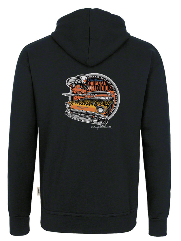 Yellotools hooded sweatshirt with back motif "Bel Air 4.0
