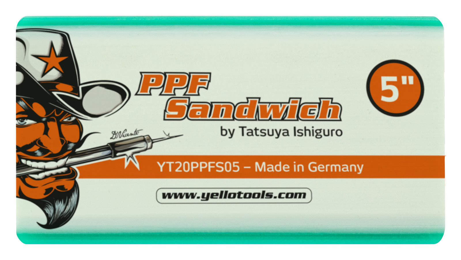 Yellotools PPF Sandwich | Paint Protection Film Squeegee 5"