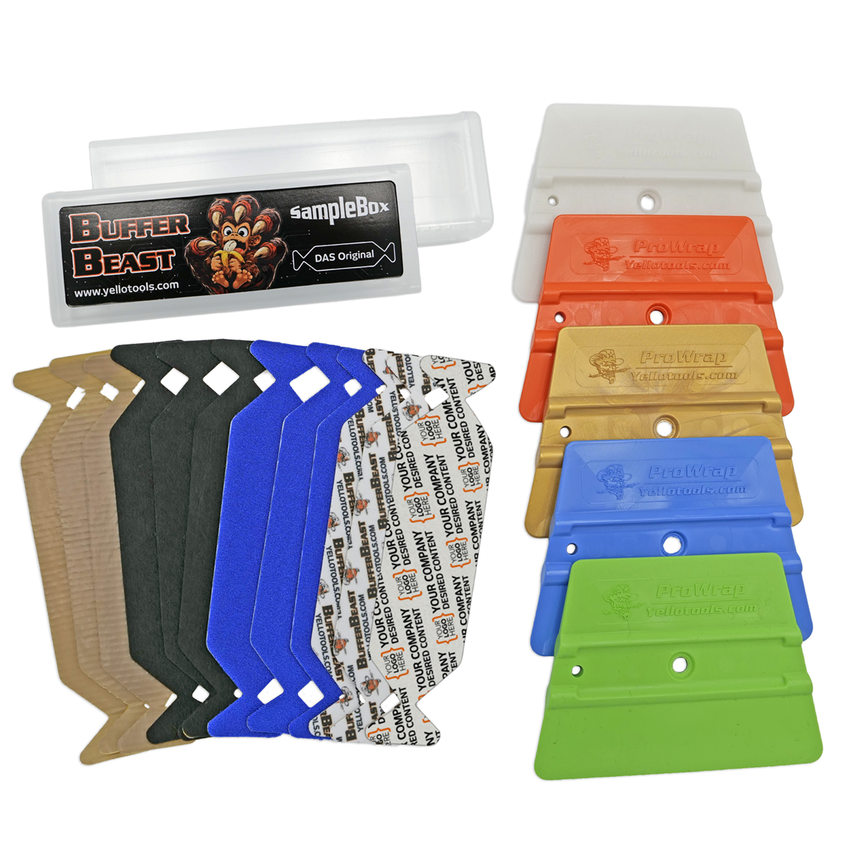 ProWrap Set Rakelset mit verschiedenen Shore plus Rakelpolster