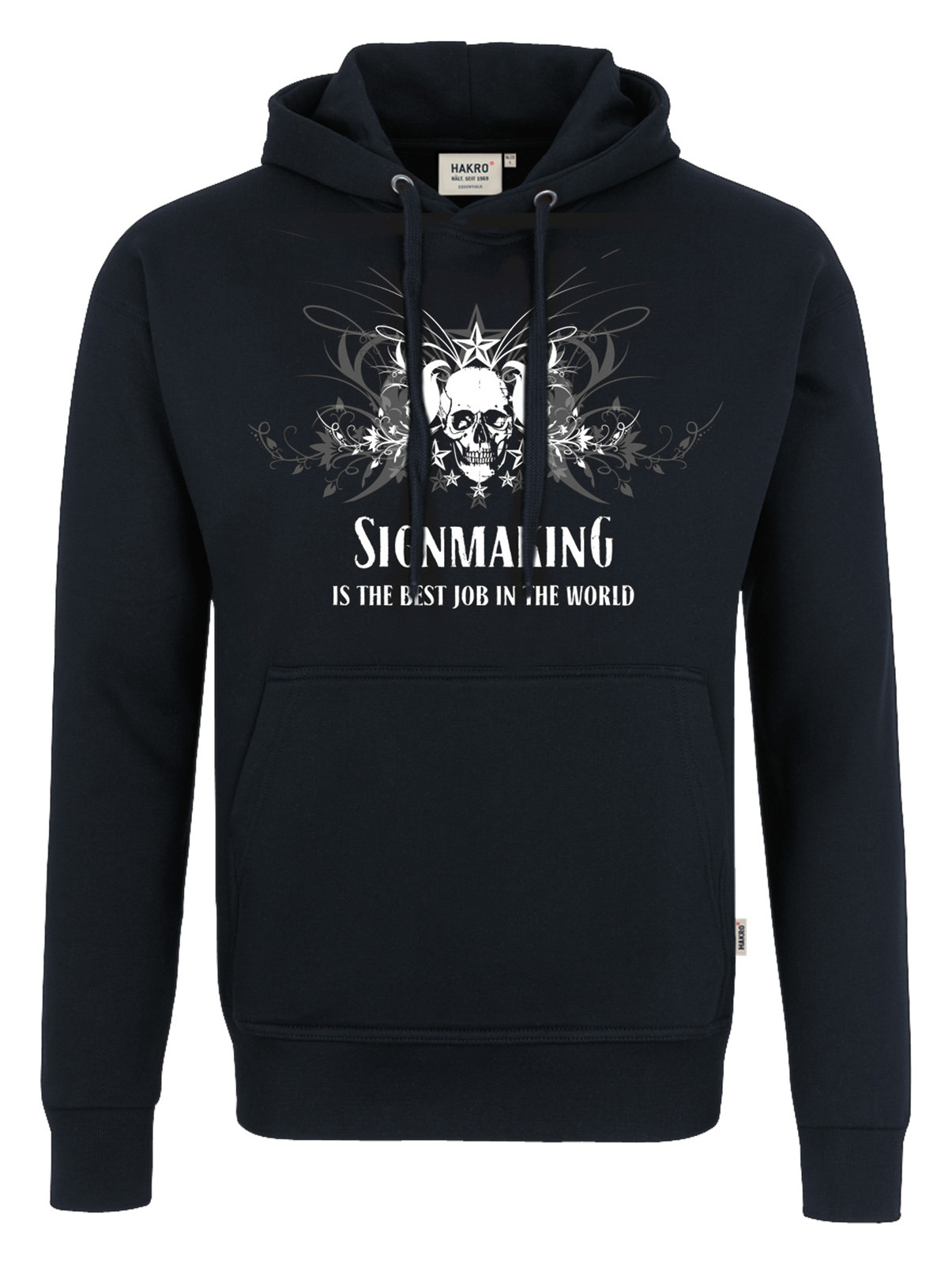 Yellotools Kapuzen-Sweatshirt mit Frontmotiv "TribalSkull"