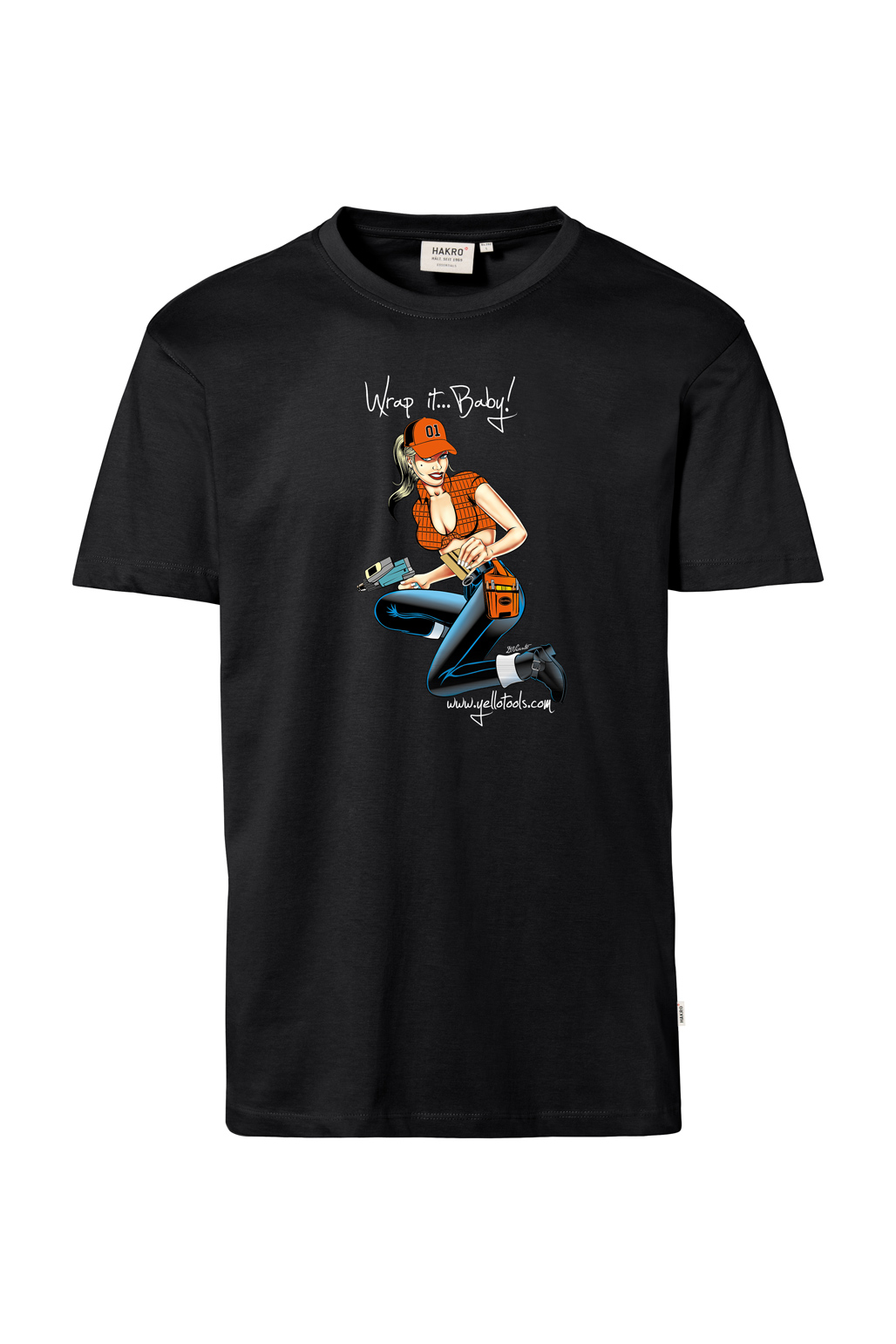Yellotools Herren T-Shirt mit Motiv WrapBabe vorn