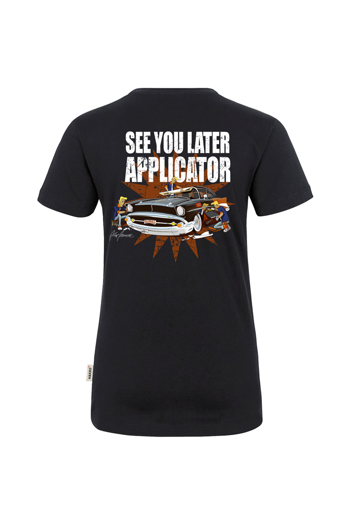 Yellotools ladies T-shirt with motive Applicator in the back