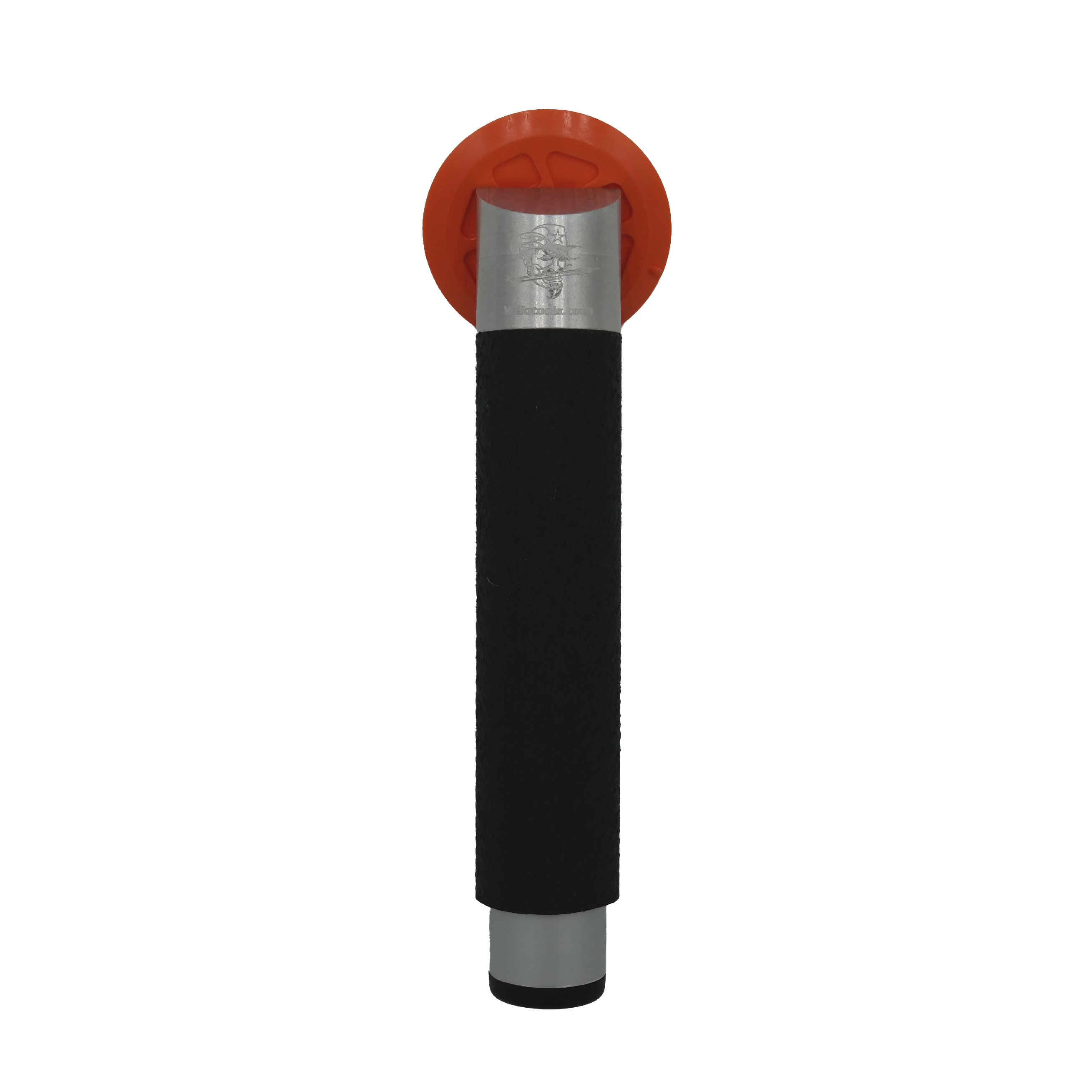 YelloBlade Handle 360 mit montierter YelloBlade 360 Rundrakel zum kratzerfreien Anheben und Entfernen von Folien, Aufklebern und Etiketten.