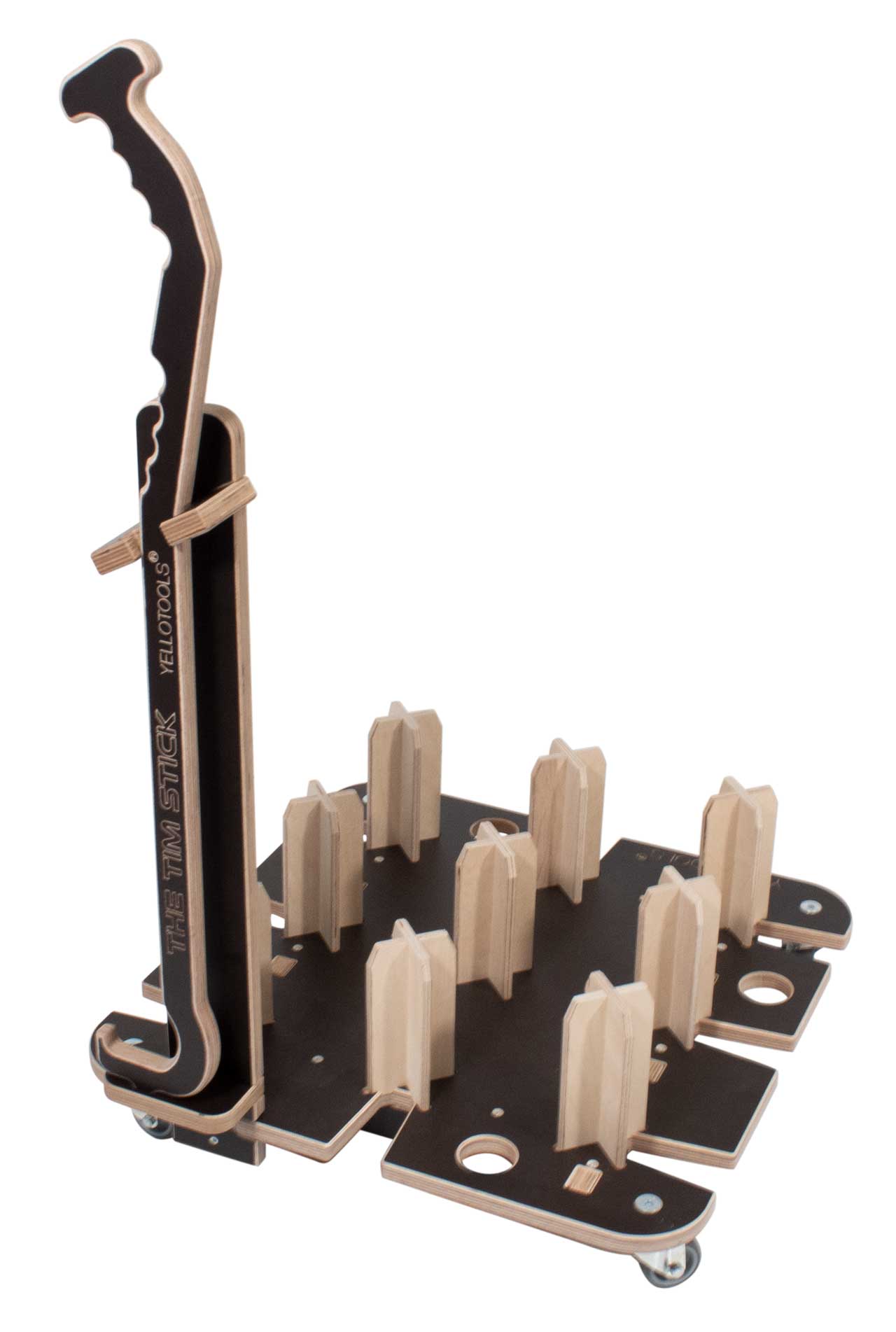 Yellotools Twister Slot 9er | mobiler Folienrollenhalter für 9 Rollen | Folienlagerung