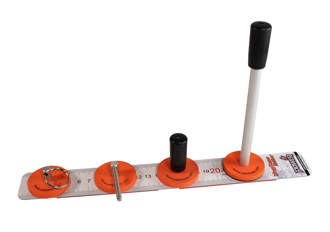 Yellotools MagTape Ruler Power | self-adhesive ruler for use with mounting magnets