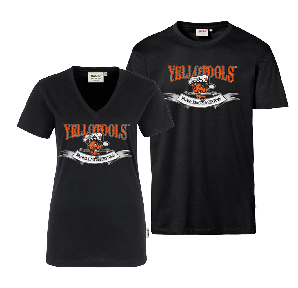 Ladies men T-shirt with motif Yellotools front | Yellotools