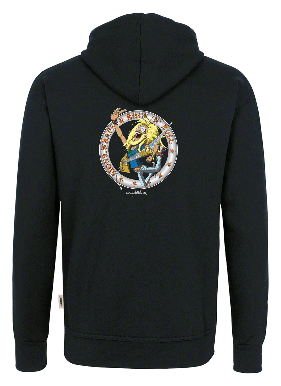 Yellotools hooded sweatshirt with back print "Rock"