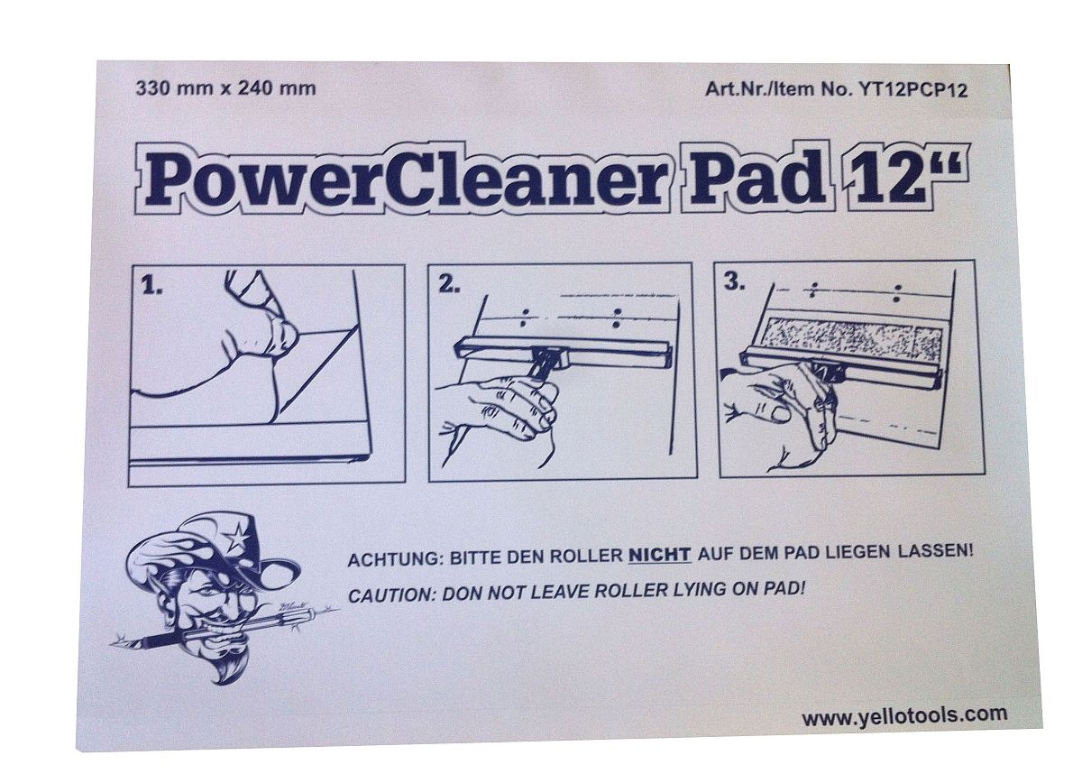Yellotools PowerCleaner Pads 12" | Cleaning Sheets for PowerCleaner