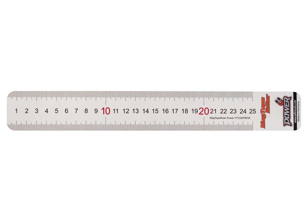 Yellotools MagTape Ruler Power | selbsthaftendes Metall-Lineal
