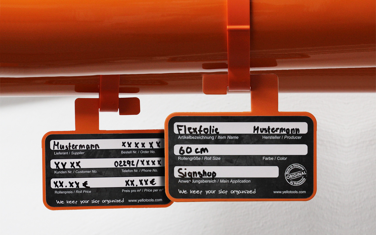 Yellotools MediaCard Hook | hanging labeling card for film rolls