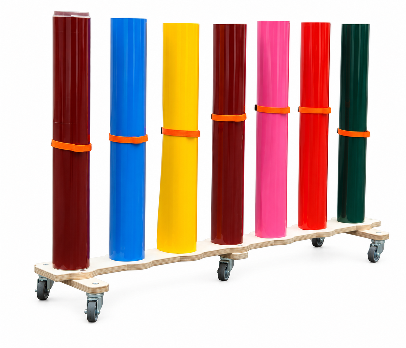 Twister Stripe Floor | Bodenregal für 7 Folienrollen
