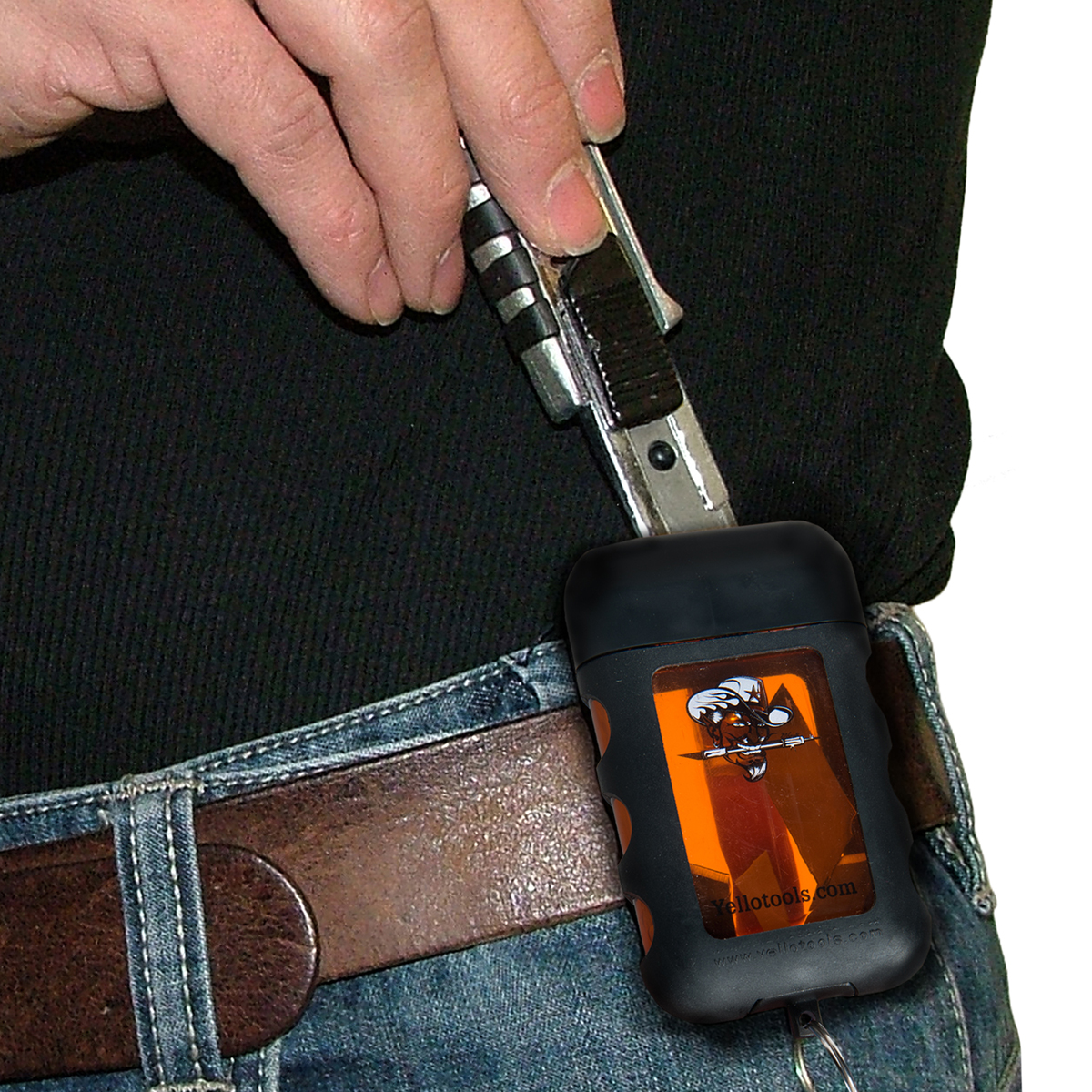 Yellotools BladeBreaker Pro on the belt