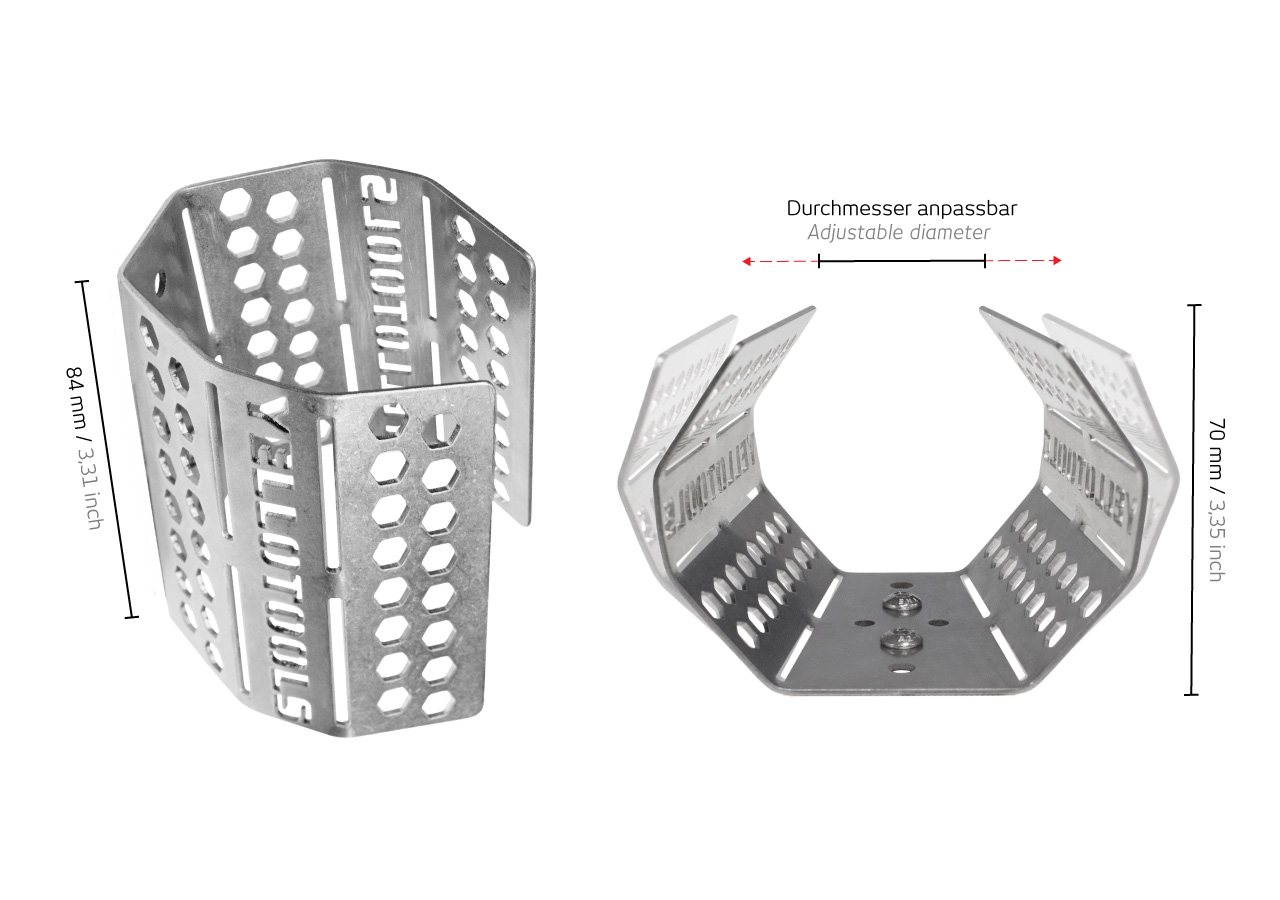 Yellotools YelloKnox | Heat Gun Holder for Wall Mounting | Dimensions