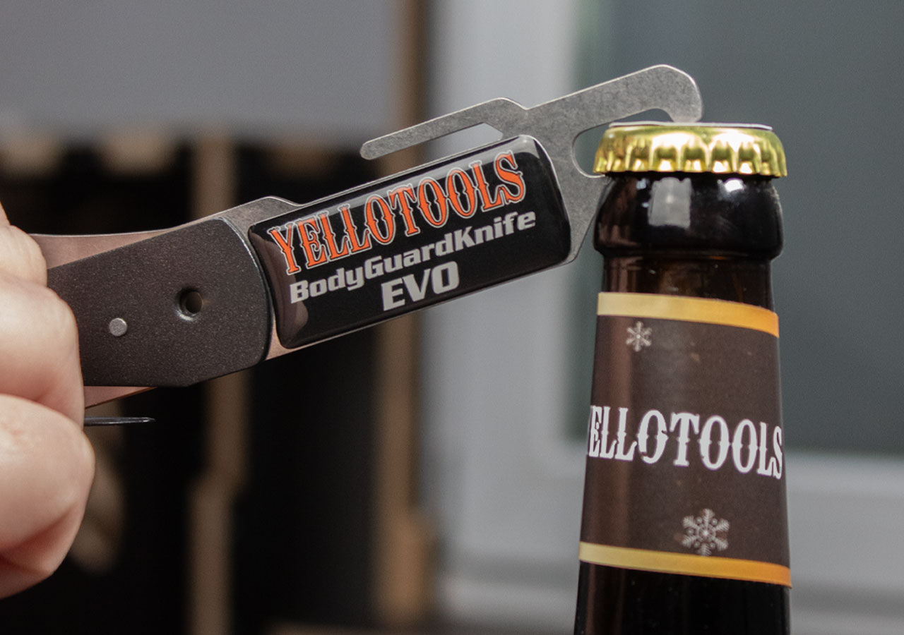 Yellotools BodyGuardKnife EVO | Special knife for foil materials incl. bottle opener