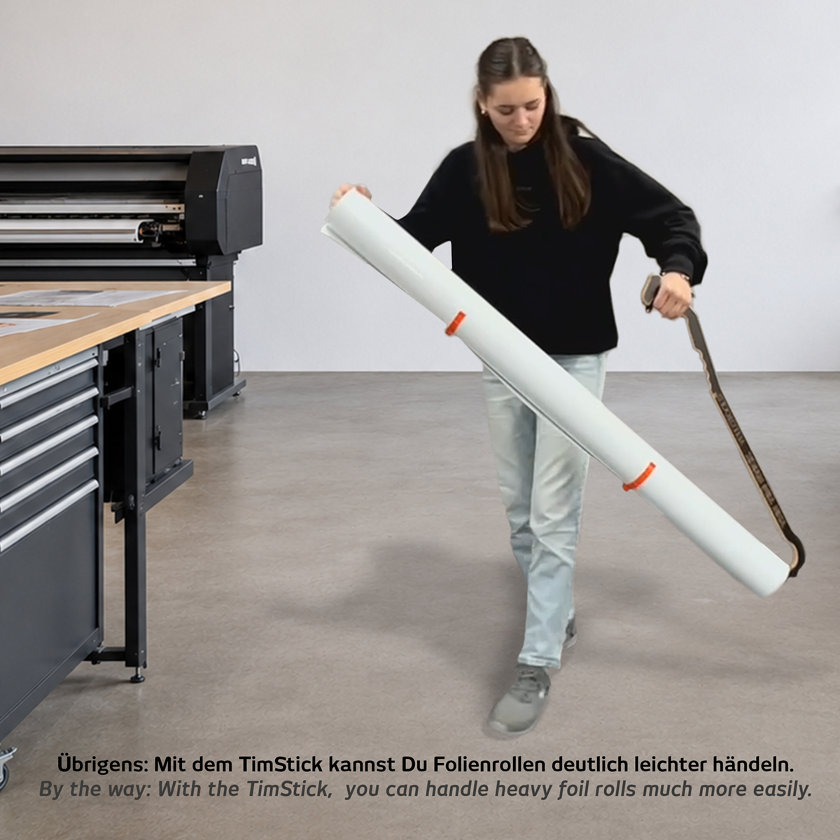 Einsatzbeispiel Folienheber TimStick