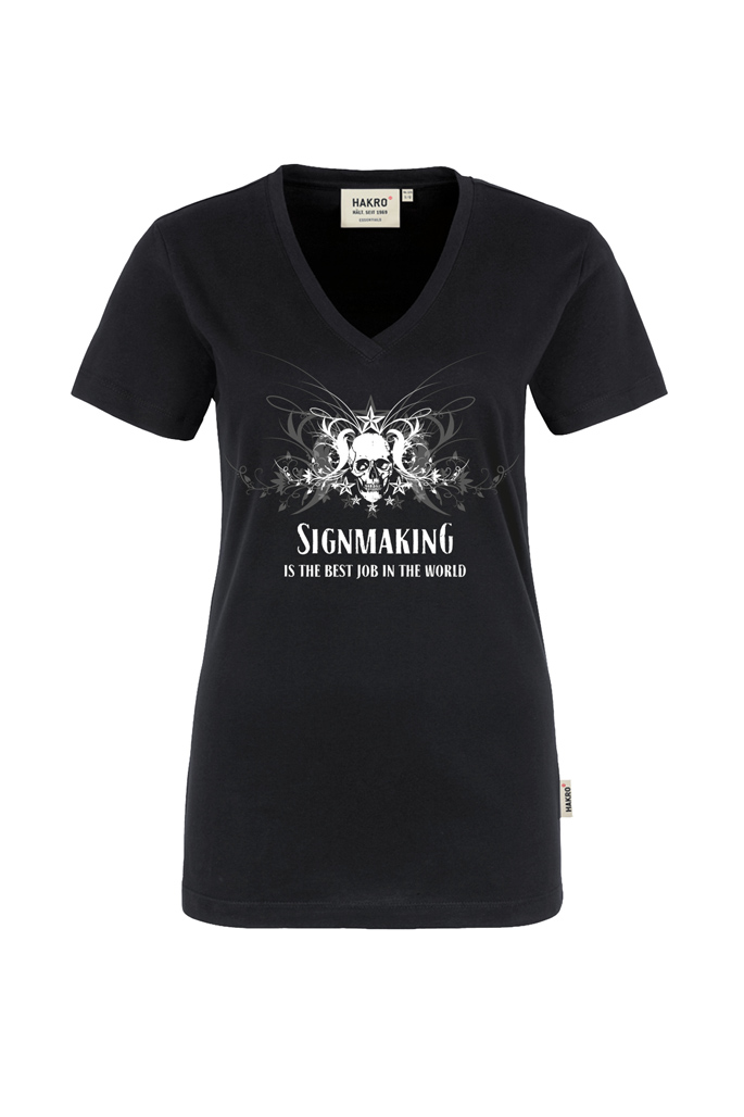 Yellotools Damen T-Shirt mit Motiv TribalSkull vorn