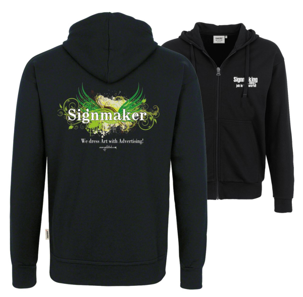 Yellotools Premium Sweatjacke mit Reißverschluss Motiv "GreenWings"